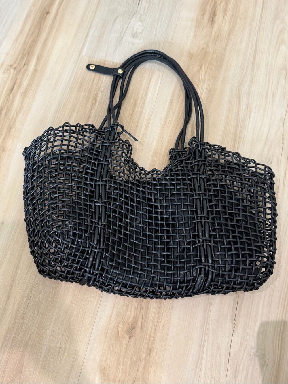 Black Woven Tote Bag - Classic Women's Beach & Everyday Carry